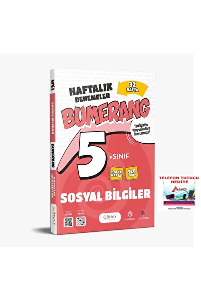 Günay Yayınları 2025-2026 5. Sınıf Bumerang 32 Haftalık Sosyal Bilgiler Denem...