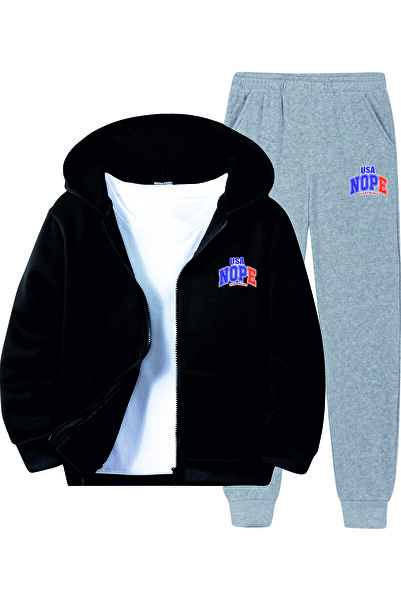 HOFFNUNG Unisex Ανδρικά/Γυναικεία nope usa Unisex με κουκούλα oversized FULL ZIP