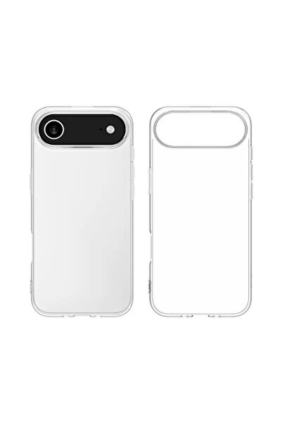 zore iPhone 17 Air Compatible Case Zore Super Silicone Cover - Transparent