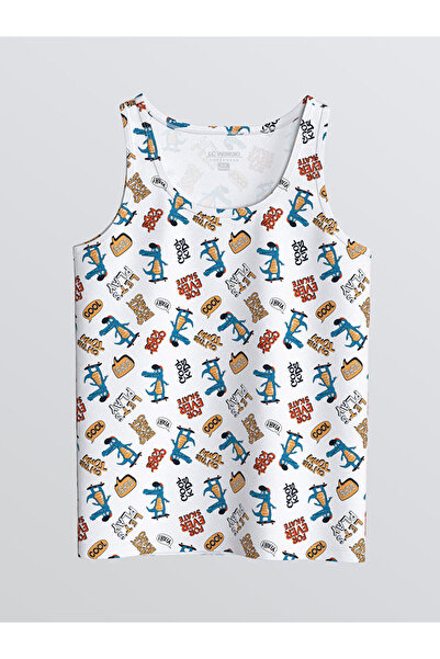 LC Waikiki Rmz Gi̇yi̇m Farkiyla Zero Roba Collar Printed Boys' Undershirt