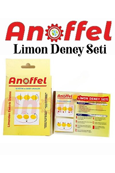 Anoffel Elektrik Limon Deney SetiLimondan Elektrik Üretme Seti Limon Pili Fen...