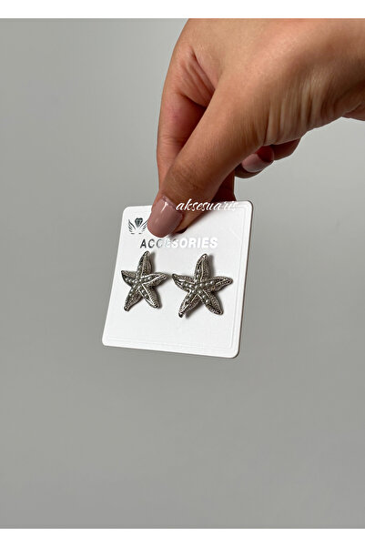 aksesuaris Starfish earrings with pearl