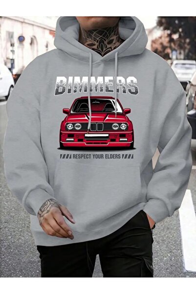 H&GHAMLEGİYİM سترة رياضية بقلنسوة منقوشة - ملابس الشارع الشتوية لعشاق السيارا...