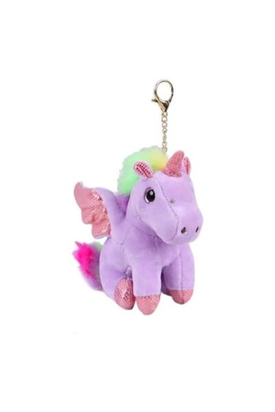 OEM Plush Toy, Unicorn, Keychain Type, Purple, 15 cm