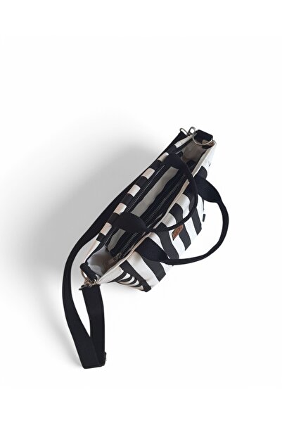 Al Ver Gülüm Geantă tote pentru femei, cu dungi, din material impermeabil, pentru utilizare zilnică