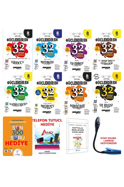 Ankara Yayıncılık 2025-2026 8 Sınıf Tüm Dersler Güçlendiren Sorular Ve Haftal...