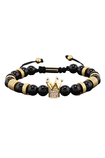 Belora Brățară Elegantă cu Piatre Naturale și Charm Coroană