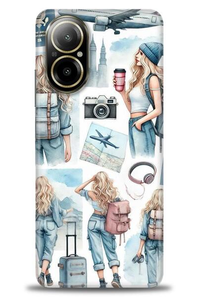 realme حافظة A+ Plus متوافقة مع 12 Lite 4G + واقي شاشة سيراميك غير قابل للكسر...