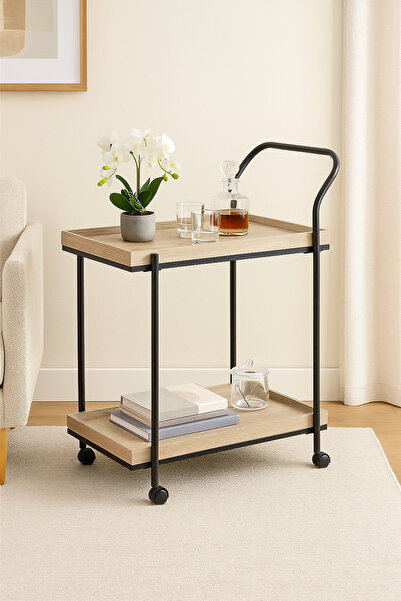 private house Modern Elegance Trolley Tea and Coffee Serving Trolley Beige
