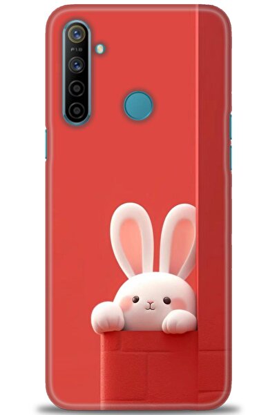 realme حافظة متوافقة مع 6i A+ Plus + واقي شاشة من السيراميك غير قابل للكسر - 77