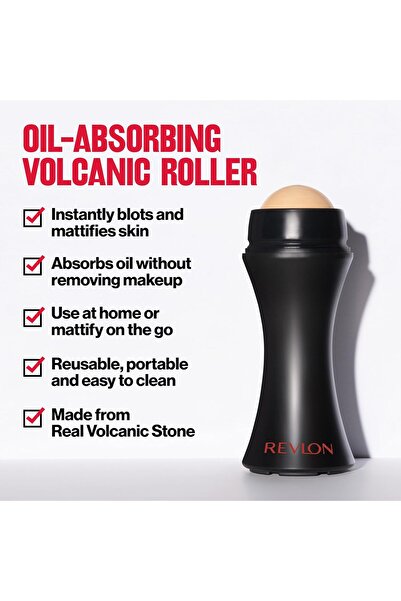 Revlon Face Roller By , Oily Skin Control For Face Makeup, Oil Absorbing, Volcanic Reusable Facial Skincare
