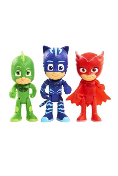 OMZ ألعاب تعليمية في صندوق، مجموعة من 3 شخصيات من بي جي ماسكليز: كات بوي، أوالت، جيكو، لعبة للأولاد والبنات