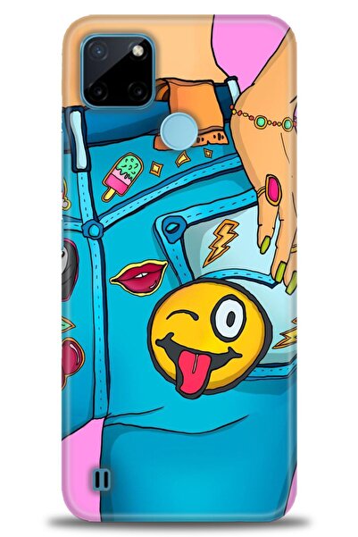 realme حافظة متوافقة مع A+ Plus + واقي شاشة من السيراميك غير قابل للكسر - 448