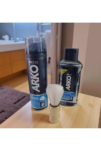 ÇEÇEN HOME (3 PARÇA TIRAŞ SETİ) 200 ML Serinletici Tıraş Köpüğü+ Tıraş Fırçası+ 255 ML Tıraş Sonrası Kolonya