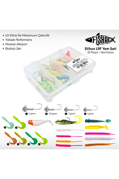 Genel Markalar Silikon LRF Yem Seti - 32 Parça - Yem Kutulu - (2001)