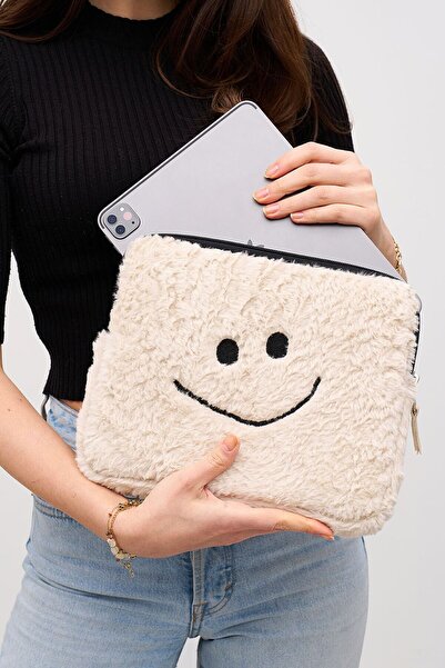 mussen حافظة تابلت Smile مقاس 10 بوصة و11 بوصة متوافقة مع اللون البيج