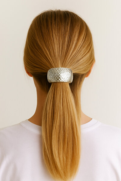 Emsay Store Agrafă de păr din metal cu jumătate de inel – Accesoriu de păr pe...