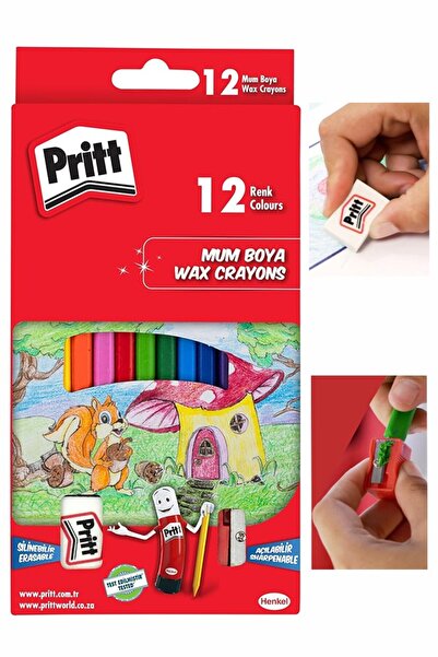 Artlantis Crayons 12 Colors 1 Pack Cardboard Boxed Pritt 12-Pack Crayon Pens ...