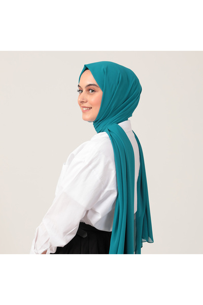 ipekistanbul Chiffon Shawl - Petrol Green