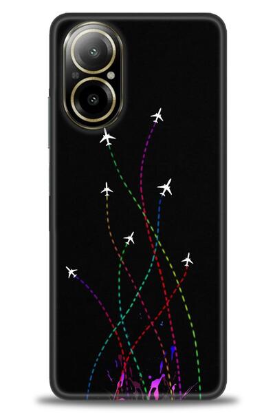 realme حافظة A+ Plus متوافقة مع 12 Lite 4G + واقي شاشة سيراميك غير قابل للكسر...