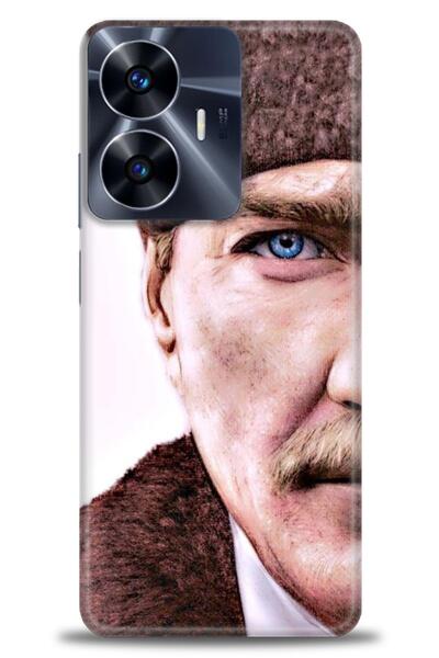 realme حافظة A+ Plus متوافقة مع شبكة الجيل الرابع C55 + واقي شاشة سيراميك غير...