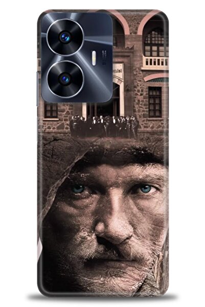 realme حافظة A+ Plus متوافقة مع شبكة الجيل الرابع C55 + واقي شاشة من السيرامي...