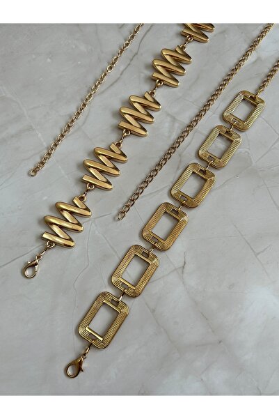 CSR AKSESUAR مجموعة حزام سلسلة للجسم والخصر والملابس والسراويل والتنانير بتصم...