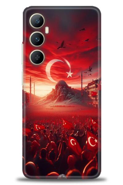 realme حافظة A+ Plus متوافقة مع شبكة الجيل الرابع C65 + واقي شاشة سيراميك غير...