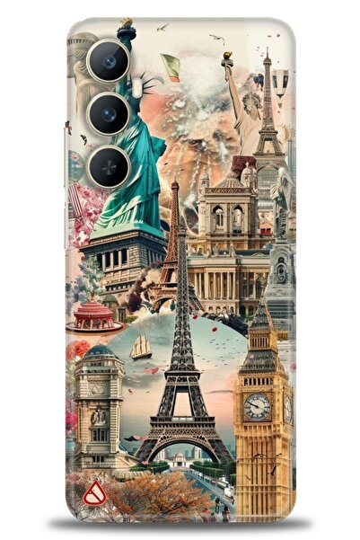 realme حافظة A+ Plus متوافقة مع شبكة الجيل الرابع C65 + واقي شاشة سيراميك غير...