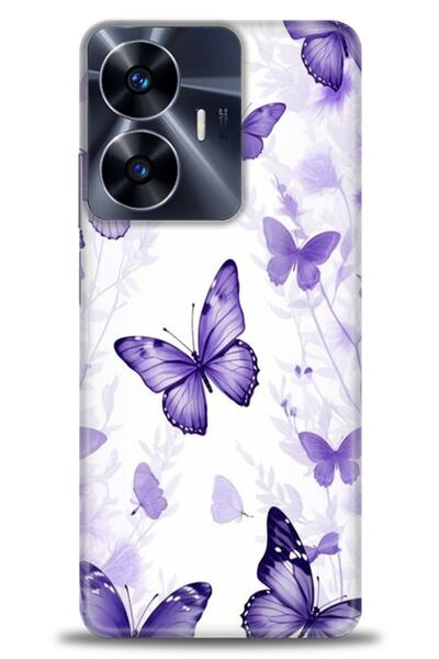 realme حافظة A+ Plus متوافقة مع شبكة الجيل الرابع C55 + واقي شاشة سيراميك غير...