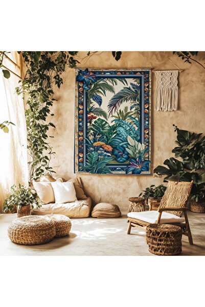 Else Dekor Tropical Forest Leaves Patterned Wall Cloth Wall Tapestry Wall Tapestry