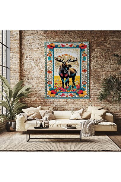 Else Dekor Deer Animal Pattern Wall Cloth Wall Tapestry Wall Tapestry