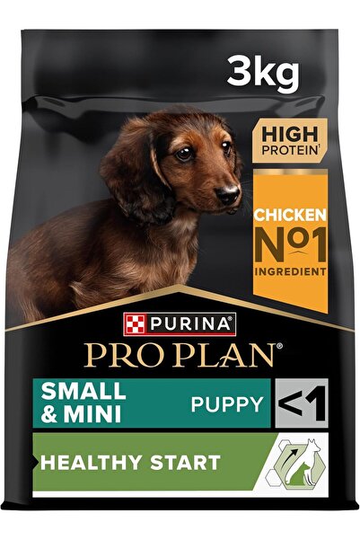 PURINA DOG&CAT CHOW بورينا برو بلان هيلثي ستارت للجراء الصغيرة والصغيرة، طعام جاف للكلاب مع الدجاج، 3 كجم