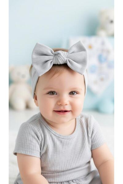 Babygiz Baby Girl Children's Bow-Tie Hairband, 100% Cotton Combed Cotton, Non-Slip, Ultra Flexible Soft Headband