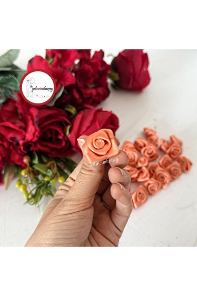 Gelincimherşey Satin Ribbon Rose 25 Pieces 3 cm