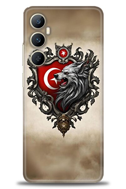 realme حافظة A+ Plus متوافقة مع شبكة الجيل الرابع C65 + واقي شاشة سيراميك غير...