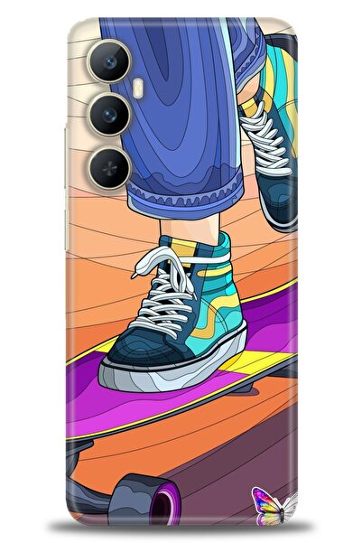 realme حافظة A+ Plus متوافقة مع شبكة الجيل الرابع C65 + واقي شاشة سيراميك غير...