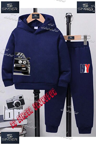 SS SİNSER Set de trening cu hanorac imprimat pentru copii, unisex, cu imprime...