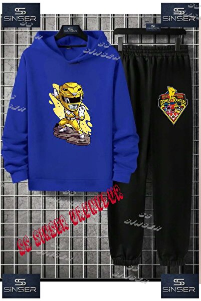 SS SİNSER Παιδικό Unisex Σετ Φόρμας με Κουκούλα και Στάμπα "POWARRANGER CHARA...