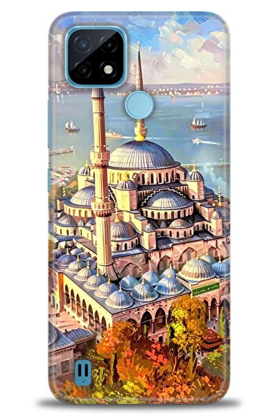 realme حافظة متوافقة مع C21 A+ Plus + واقي شاشة سيراميك غير قابل للكسر - 226