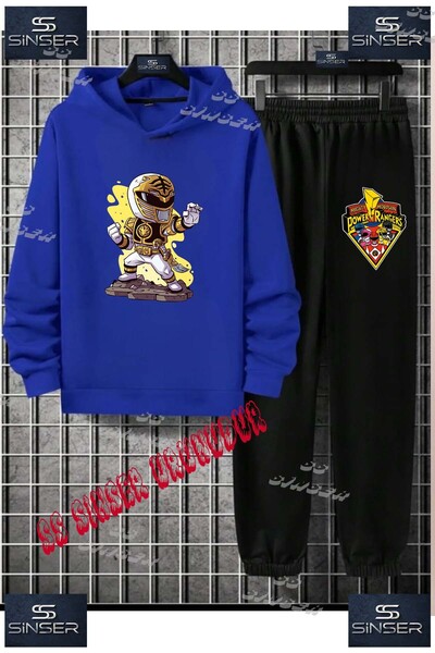 SS SİNSER Set de trening cu hanorac imprimat pentru copii, unisex, „POWAR RAN...