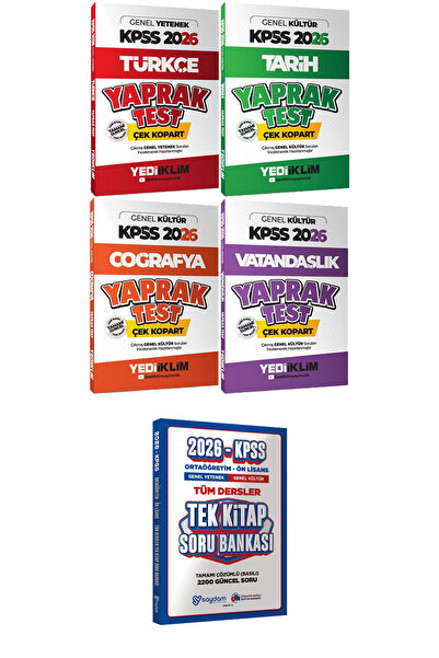 Yargı Yayınları 2026 Türkçe Tarih Coğrafya Vatandaşlık Yaprak Test Çek Kopart...