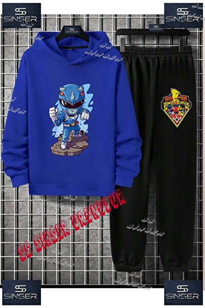 SS SİNSER Set de trening cu hanorac imprimat pentru copii, unisex, „POWARRANG...