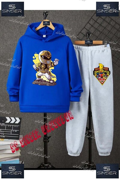 SS SİNSER Set de trening cu hanorac imprimat pentru copii, unisex, „POWAR RAN...