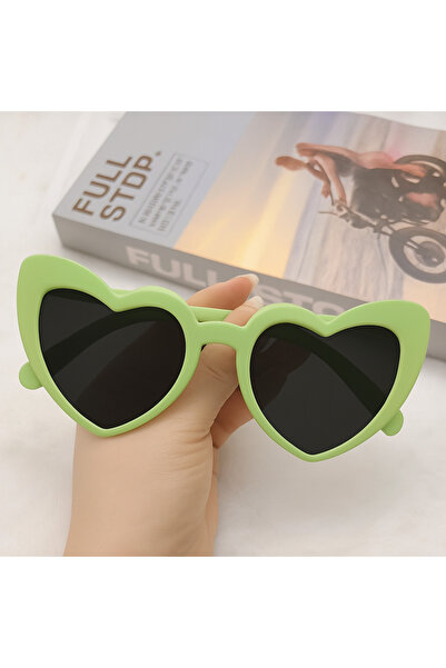 Straight Light Heart-Shaped Bride Gender Party Gender Reveal Glasses Light Gr...