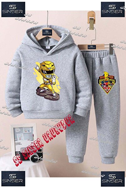 SS SİNSER Παιδικό Unisex Σετ Φόρμας με Κουκούλα και Στάμπα "POWARRANGER CHARA...
