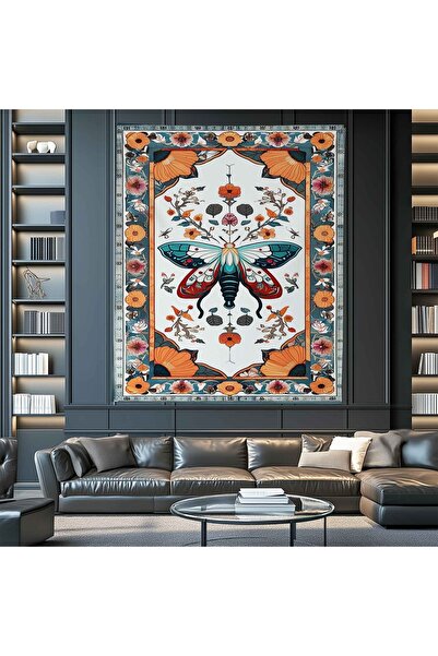 Else Dekor Moth Night Butterfly Patterned Wall Cloth Wall Tapestry Wall Tapestry