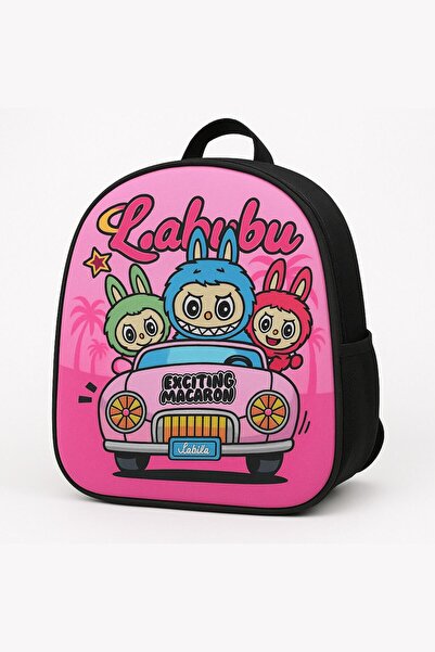 Bambus Home Kabartma Labubu Karakter Anaokulu/Kreş/Günlük Çocuk Sırt Çantası