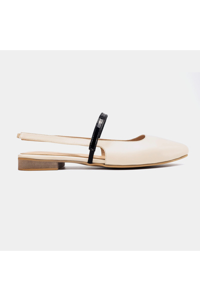 Delilah Genuine Leather MaryJane Ballet Flats