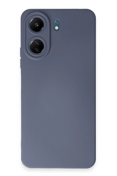 Khayra حافظة هاتف شاومي ريدمي 13C من السيليكون المخملي الداخلي - رمادي-(5796) - ESZAOC5737-9100